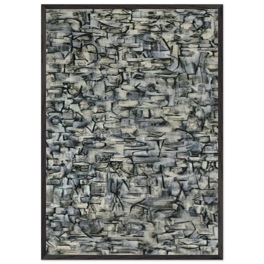 Number 22 - 1949 - Ad Reinhardt 70x100 cm / 28x40 inches Framed Art Print – Black Wooden Frame