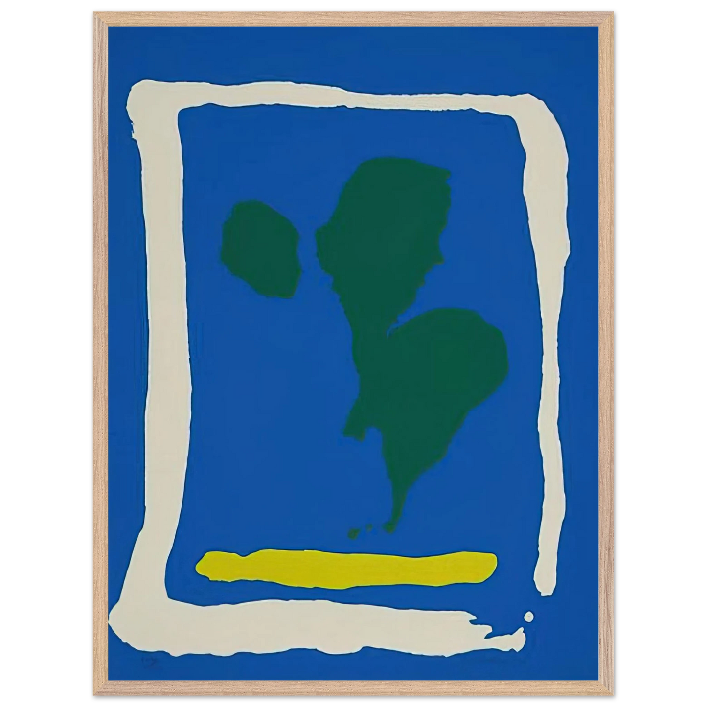 Helen Frankenthaler - Air Frame - 1965 Wall art - 30x40 cm / 12x16 inches - Premium Wooden Framed Poster With Fine Art Paper-canvas - Black frame