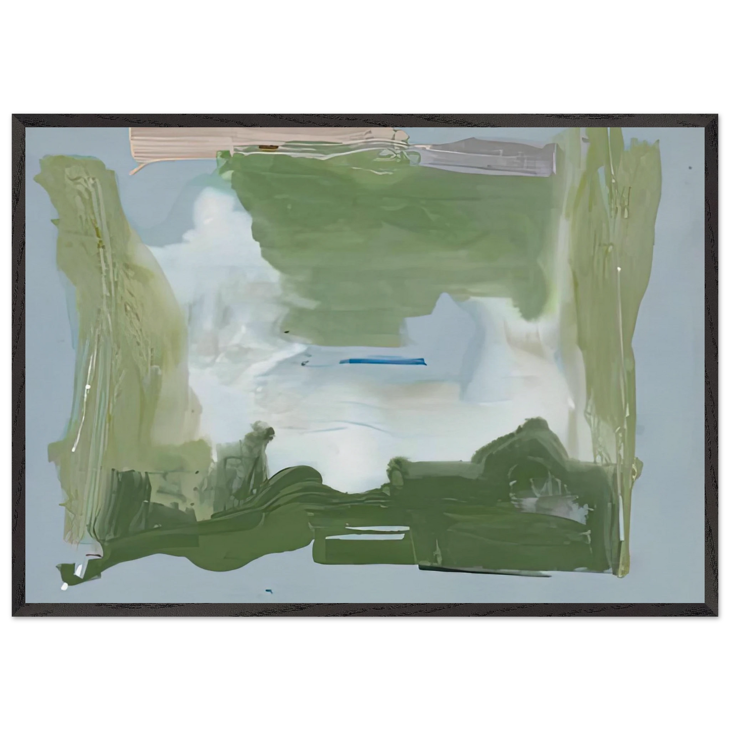 Lush Spring 1975- - Helen Frankenthaler 70x100 cm / 28x40 inches Framed Art Print – Black Wooden Frame