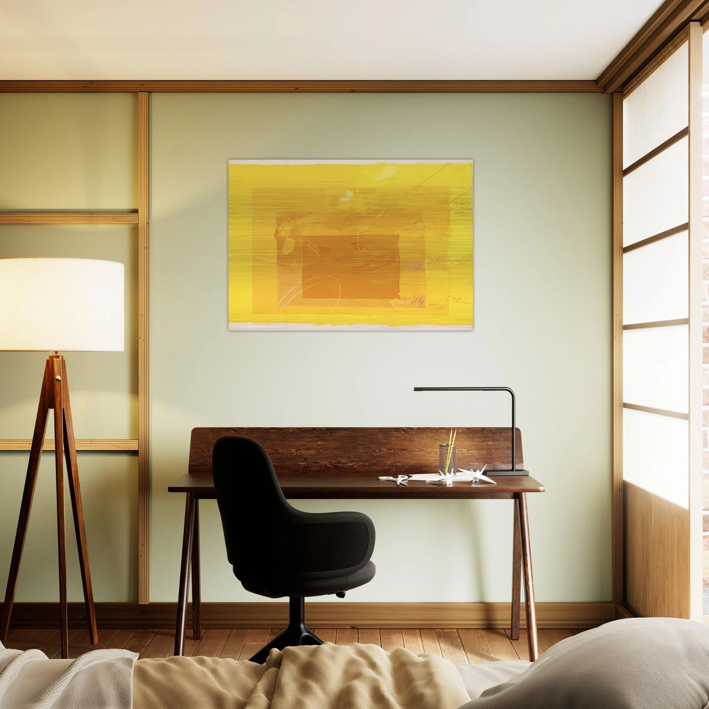 STUDY FOR HOMAGE TO THE SQUARE - Josef Albers Brushed Aluminum Print - 70x100 cm / 28x40 inches | Josef Albers Aluminum Print | Josef Albers Prints