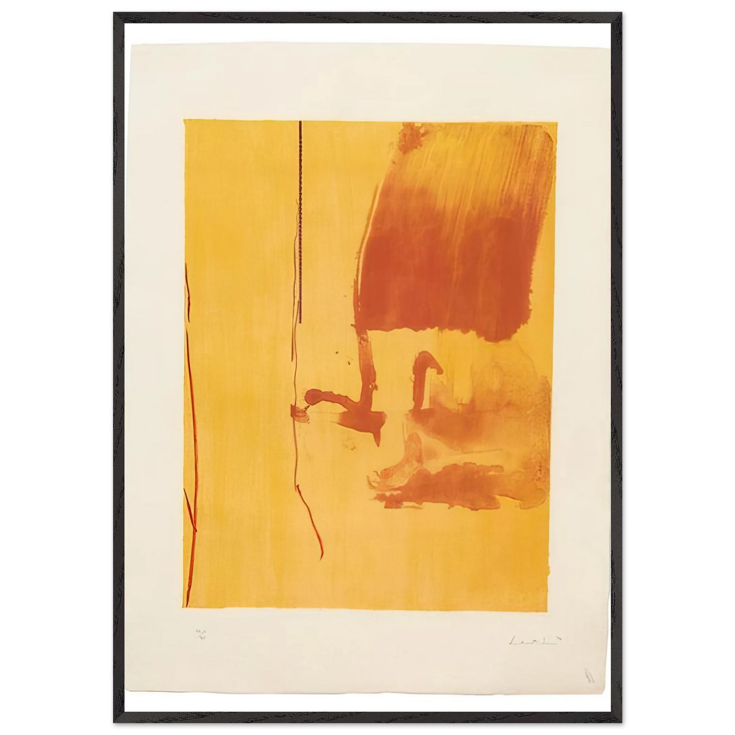 Helen Frankenthaler - Harvest - 1976 Wall art - 40x50 cm / 16x20 inches - Premium Wooden Framed Poster With Fine Art Paper-canvas - Black frame