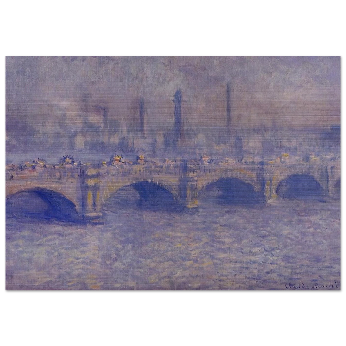Waterloo Bridge, Sunlight Effect - claude monet Brushed Aluminum Print - 70x100 cm / 28x40 inches | claude monet Aluminum Print | claude monet Prints