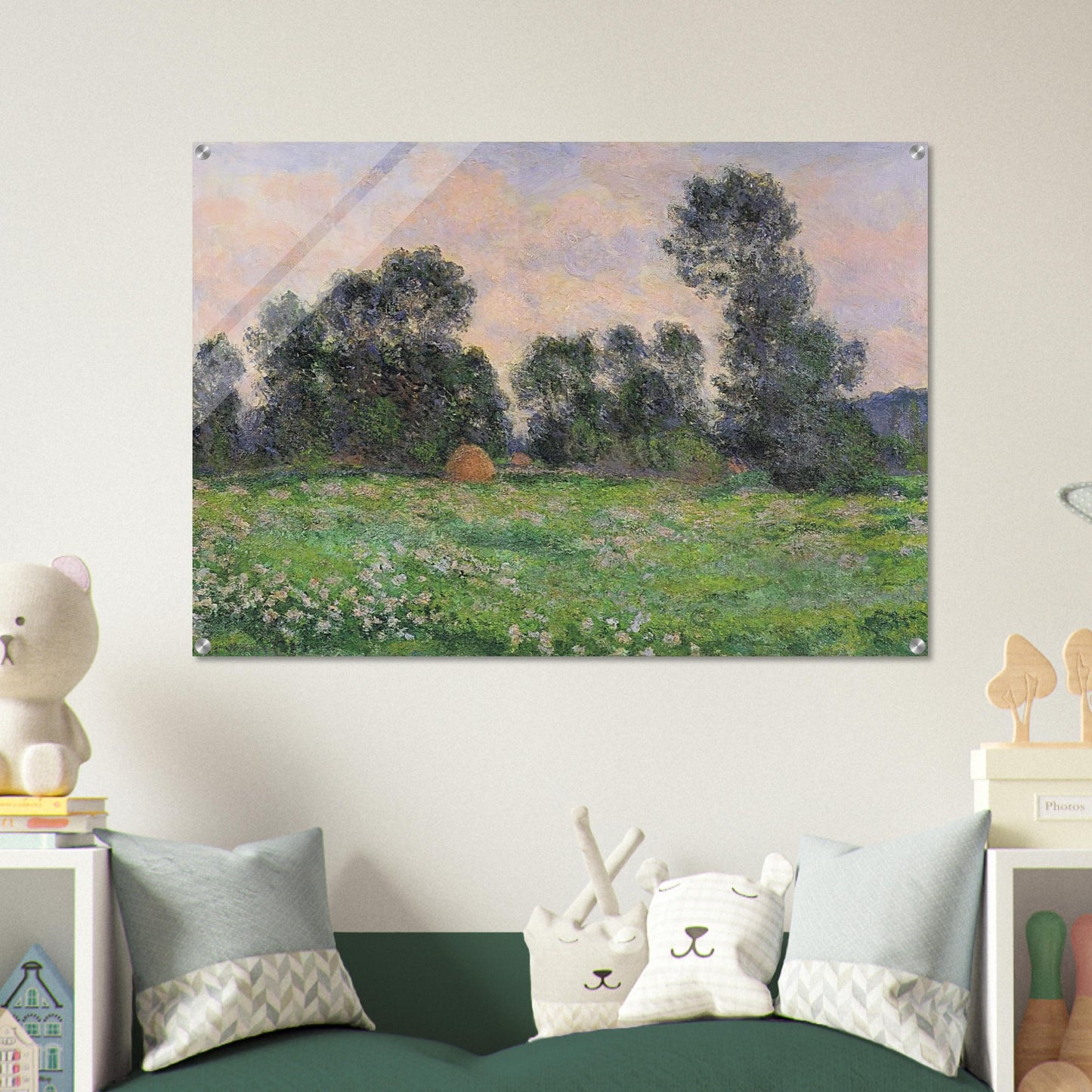 Meadow in Giverny - claude monet Acrylic Print - 70x100 cm / 28x40″ inches | claude monet Wall Art | claude monet Prints