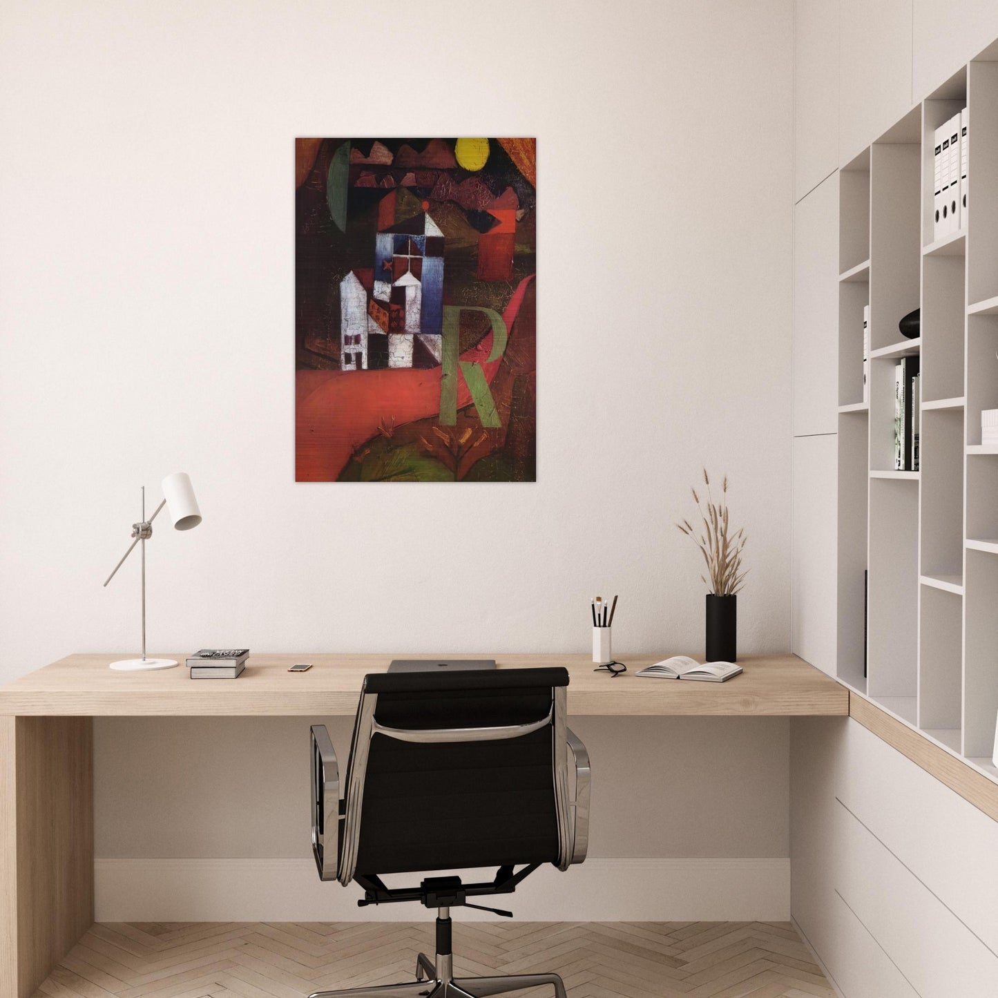 VILLA R 1919 - Paul Klee Brushed Aluminum Print - 70x100 cm / 28x40 inches | Paul Klee Aluminum Print | Paul Klee Prints