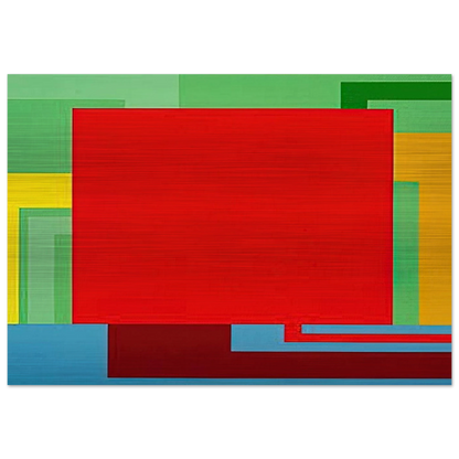 Soul Control - 1991 - Peter Halley Brushed Aluminum Print - 70x100 cm / 28x40 inches | Peter Halley Aluminum Print | Peter Halley Prints