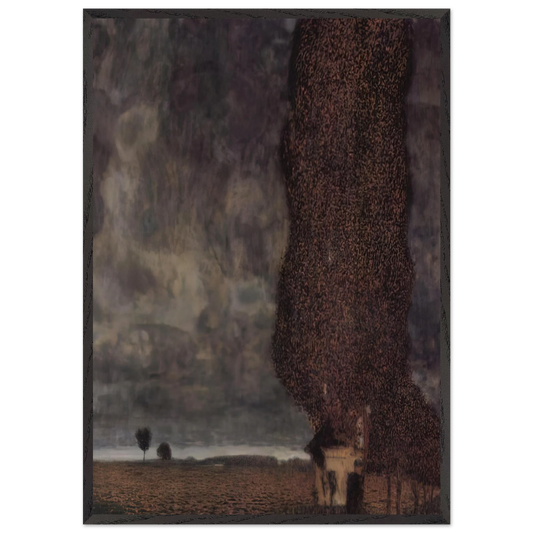 THE BIG POPLAR II 1903 - Gustav Klimt 70x100 cm / 28x40 inches Framed Art Print – Black Wooden Frame