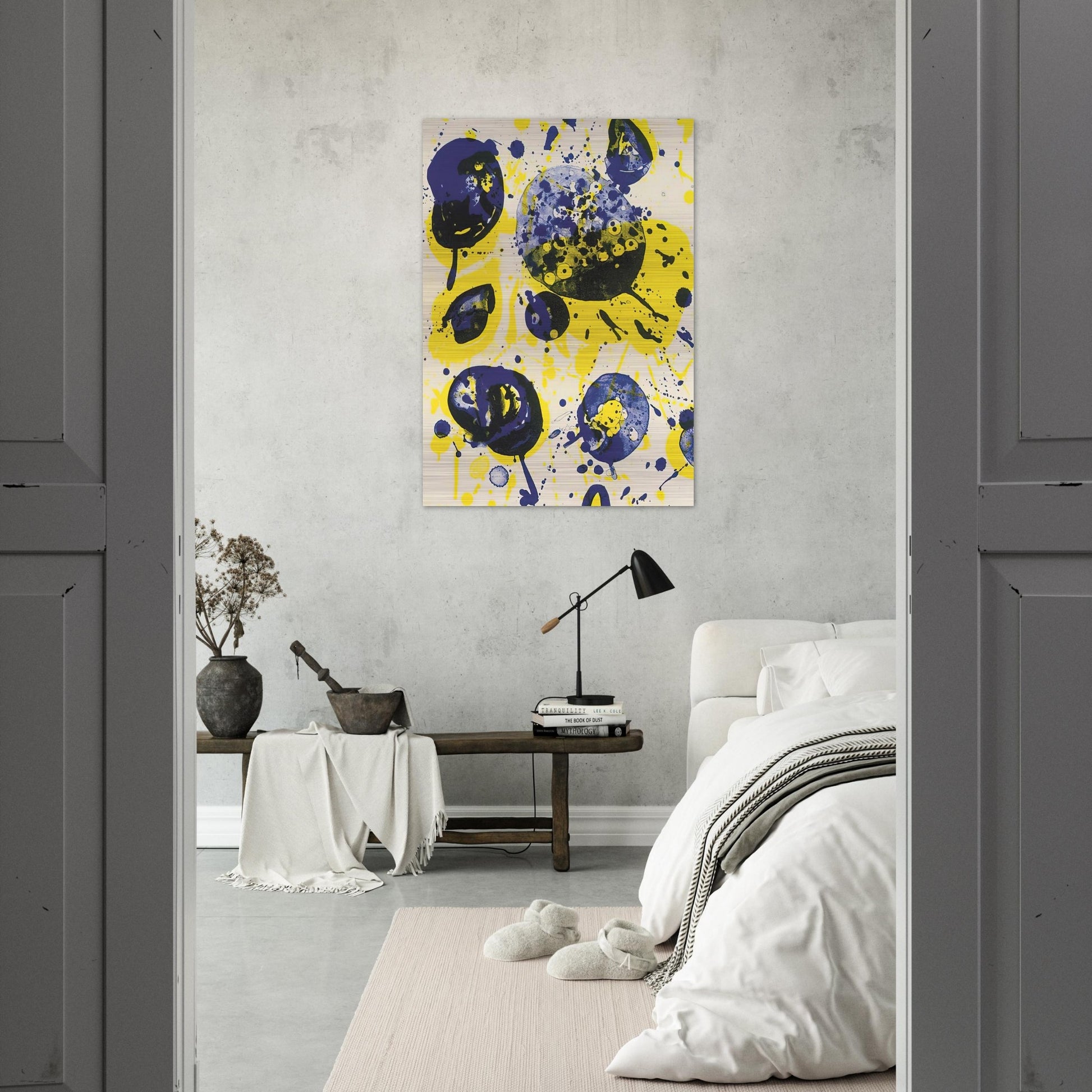 Untitled  from Pasadena Box   Lembark L61  - Sam Francis Brushed Aluminum Print - 70x100 cm / 28x40 inches | Sam Francis Aluminum Print | Sam Francis Prints