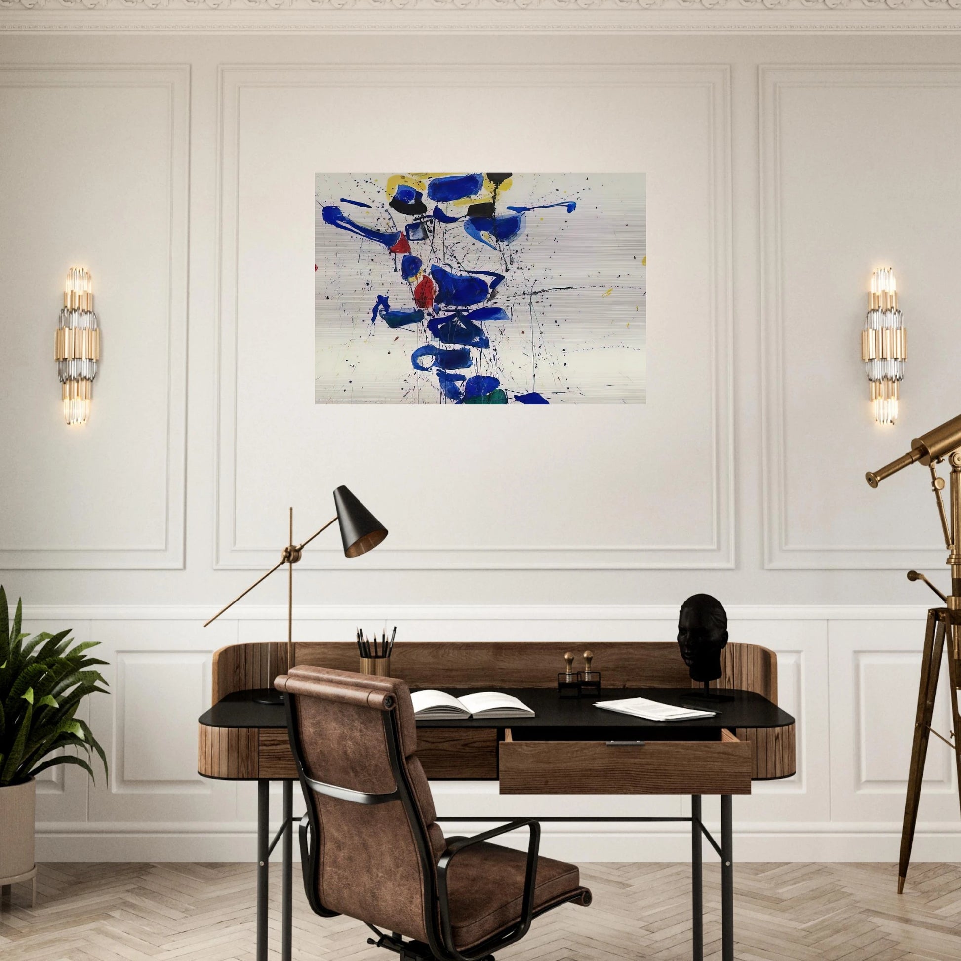 Untitled  SF59-531  - Sam Francis Brushed Aluminum Print - 70x100 cm / 28x40 inches | Sam Francis Aluminum Print | Sam Francis Prints
