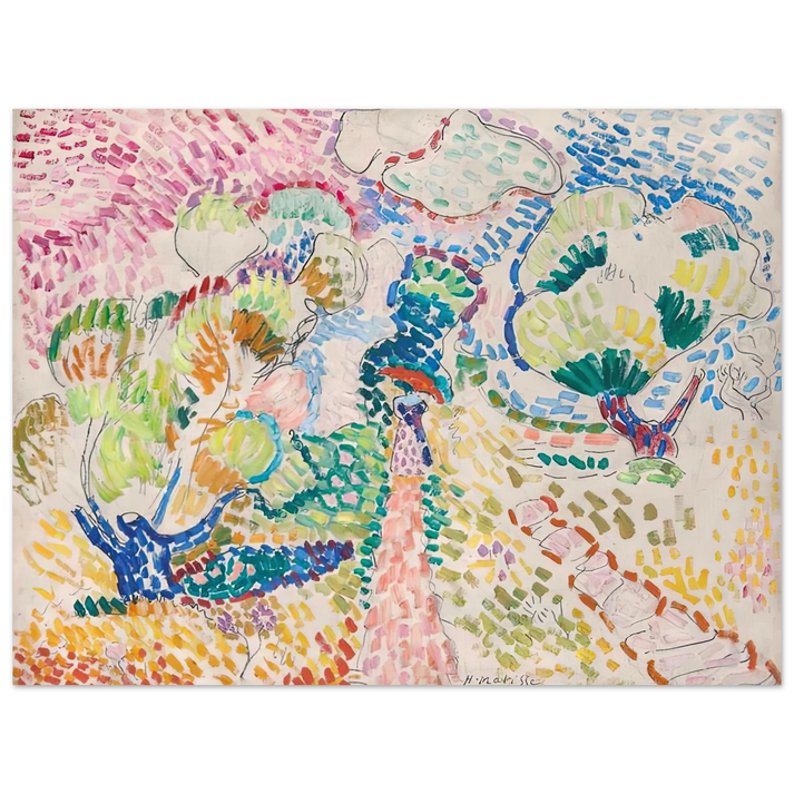 Henri Matisse - MADAME MATISSE IN THE OLIVE GROVE 1905  75x100 cm / 30x40inches Fine Art Poster