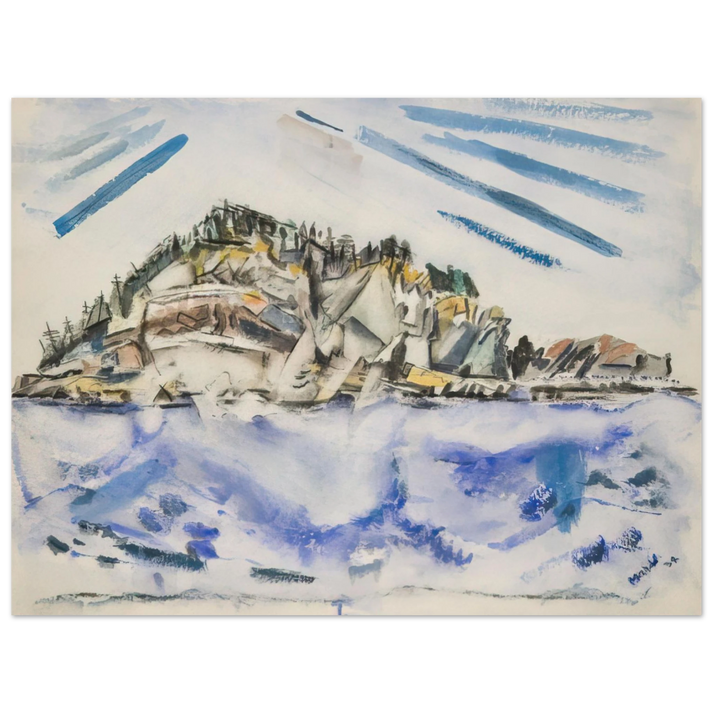 John Marin - Island Shipâ€™s Stern - 1934  75x100 cm / 30x40inches Fine Art Poster
