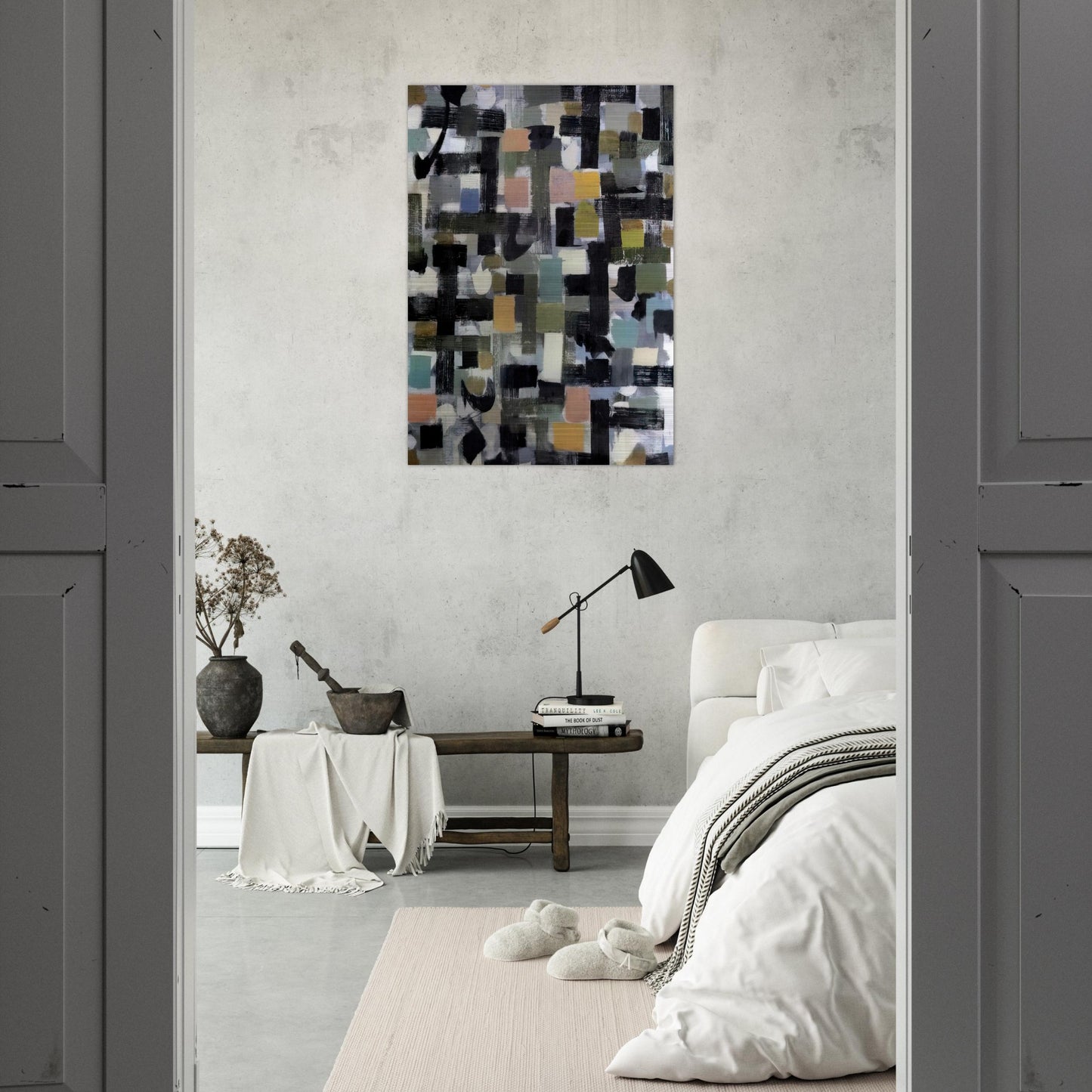 Number 13 - 1952 - Bradley Walker Tomlin Brushed Aluminum Print - 70x100 cm / 28x40 inches | Bradley Walker Tomlin Aluminum Print | Bradley Walker Tomlin Prints