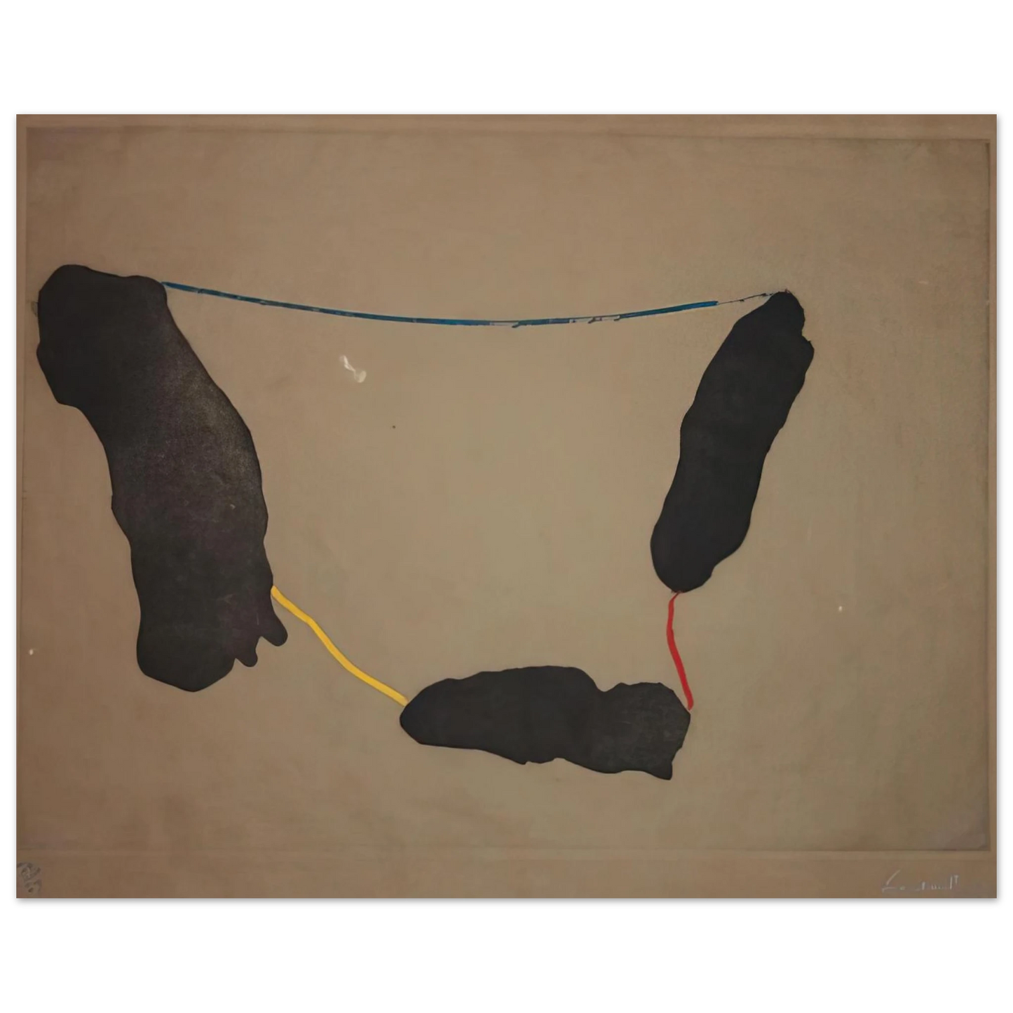 Helen Frankenthaler - Connected By Joy - 1973 Wall art - 13x18 cm / 5x7 inches - Premium Wooden Framed Poster With Fine Art Paper-canvas - Wood frame