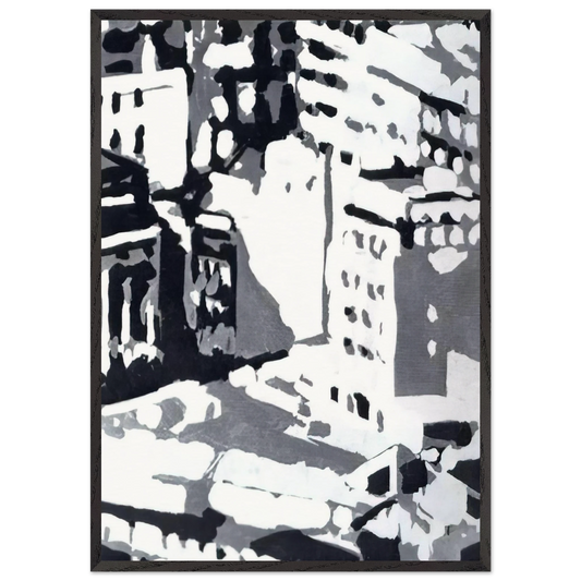 TOWNSCAPE 1969 1 - Gerhard Richter 70x100 cm / 28x40 inches Framed Art Print – Black Wooden Frame