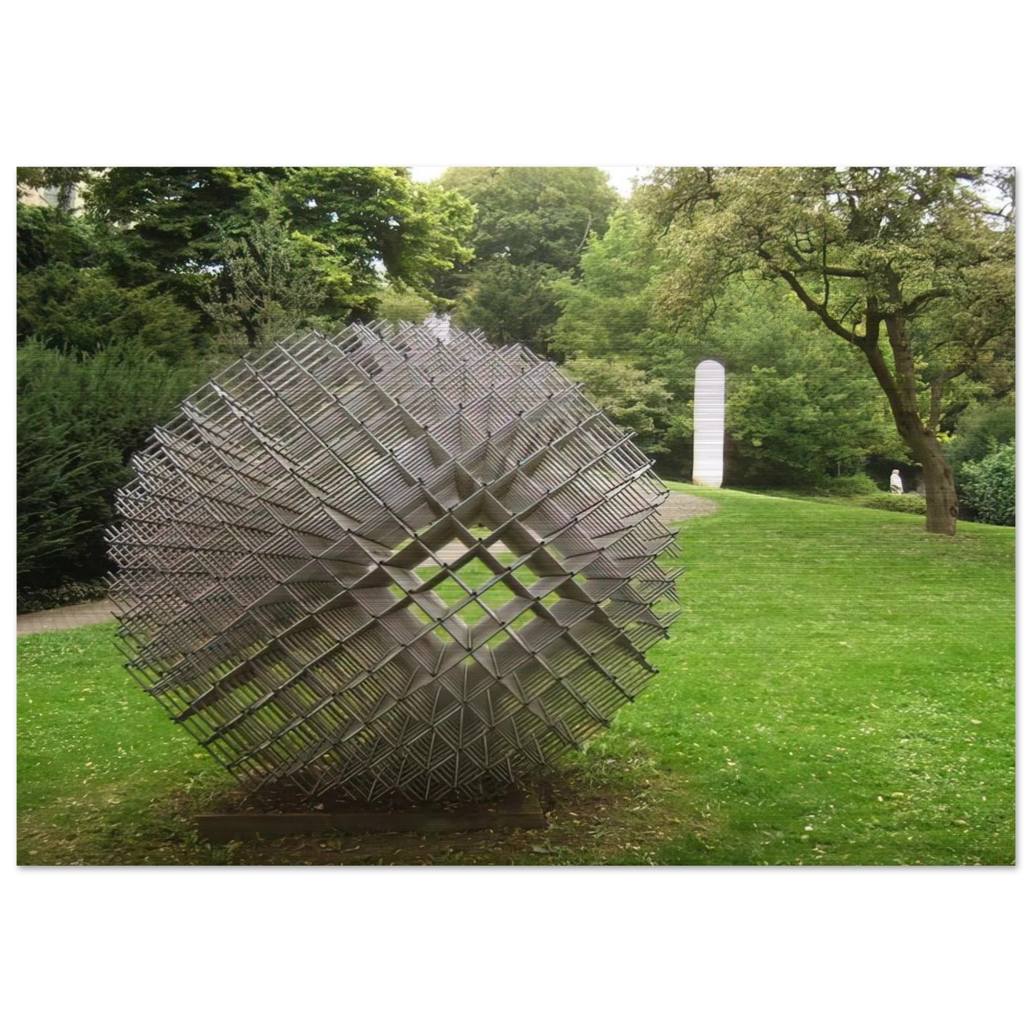 Sphere - Matter - 1962 - Francois Morellet Brushed Aluminum Print - 70x100 cm / 28x40 inches | Francois Morellet Aluminum Print | Francois Morellet Prints