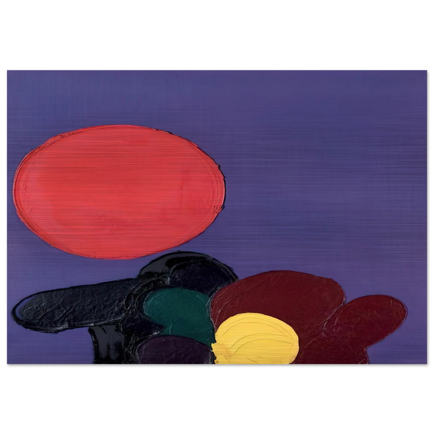 UNTITLED 1971 - Luis Feito Brushed Aluminum Print - 70x100 cm / 28x40 inches | Luis Feito Aluminum Print | Luis Feito Prints