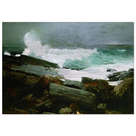 WEATHERBEATEN 1894 - Winslow Homer Brushed Aluminum Print - 70x100 cm / 28x40 inches | Winslow Homer Aluminum Print | Winslow Homer Prints