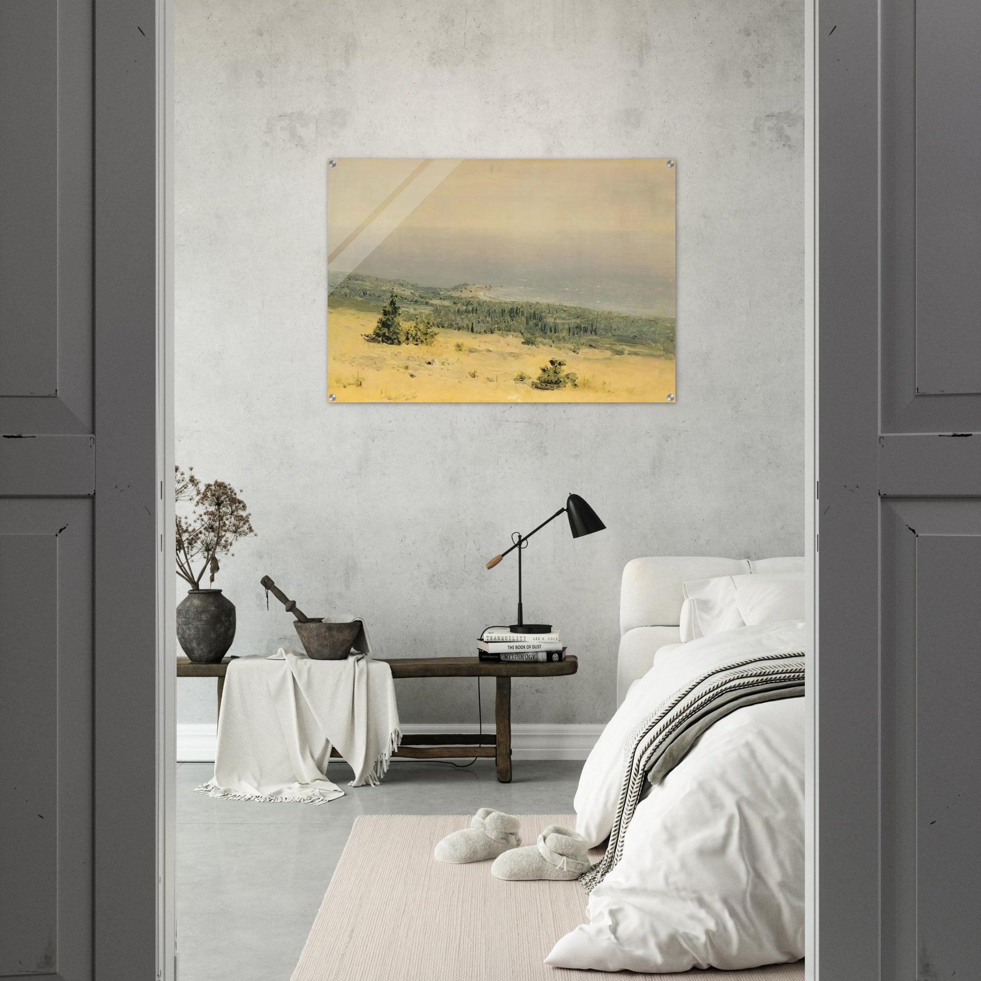 View of the beach and sea from the mountains. Crimea - Arkhyp Kuindzhi Acrylic Print - 70x100 cm / 28x40″ inches | Arkhyp Kuindzhi Wall Art | Arkhyp Kuindzhi Prints