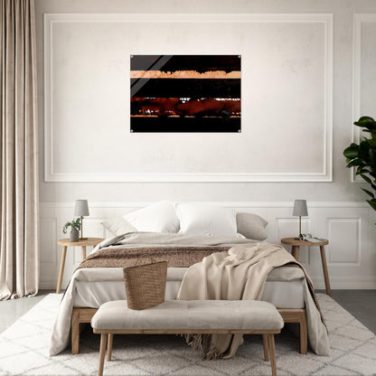 B-Walnut Stain - 2004 - Pierre Soulages Acrylic Print - 70x100 cm / 28x40″ inches | Pierre Soulages Wall Art | Pierre Soulages Prints