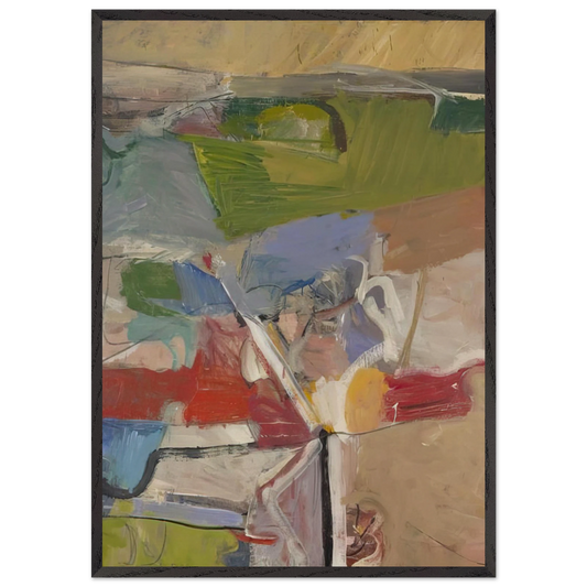 Berkeley 23 - Richard Diebenkorn 70x100 cm / 28x40 inches Framed Art Print – Black Wooden Frame
