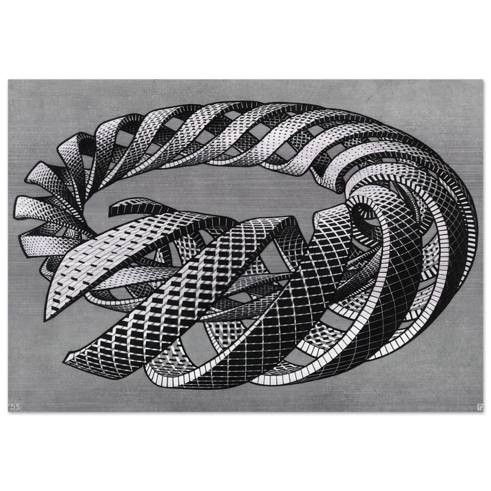 SPIRALS - MC Escher Brushed Aluminum Print - 70x100 cm / 28x40 inches | MC Escher Aluminum Print | MC Escher Prints