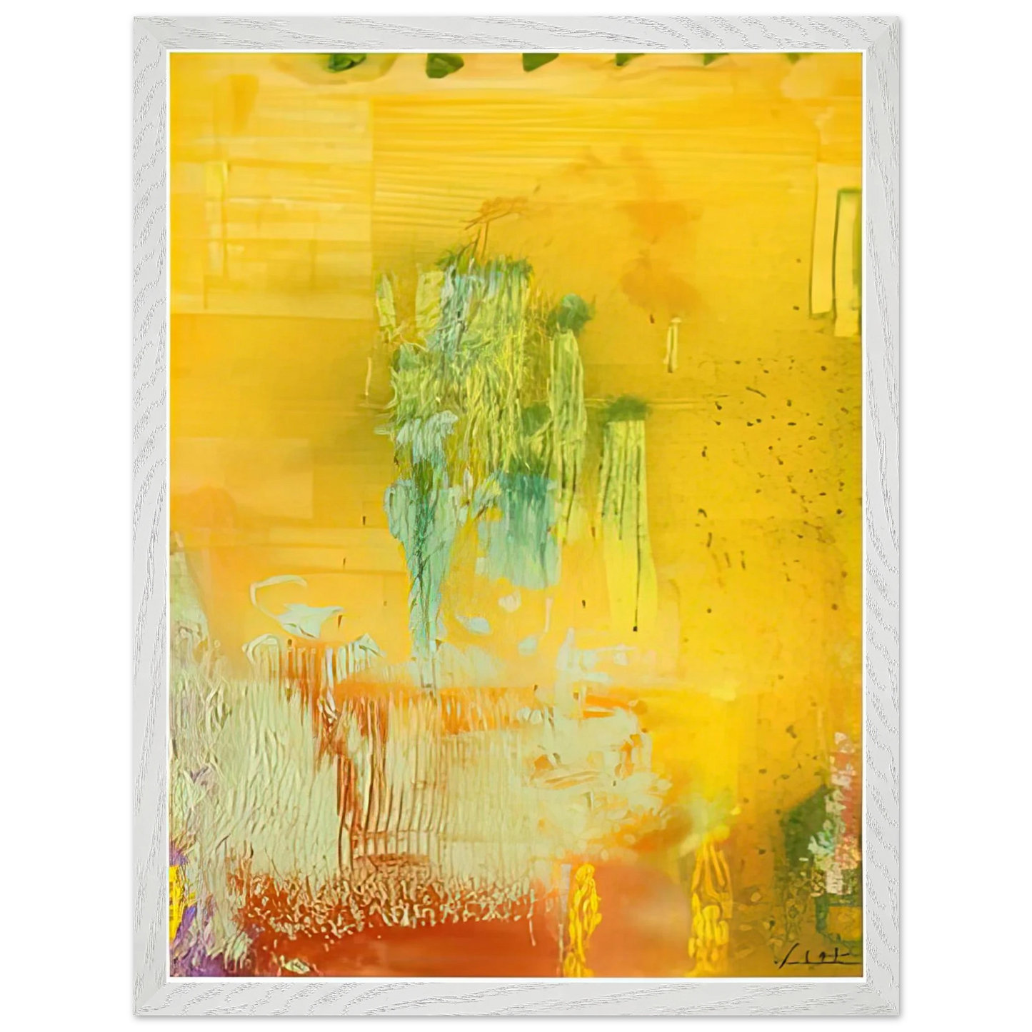 Helen Frankenthaler - Aspens, 1991- Wall Art - 21x29.7 cm / 8x12" - Premium Wooden Framed Poster With Fine Art Paper-canvas - Black frame