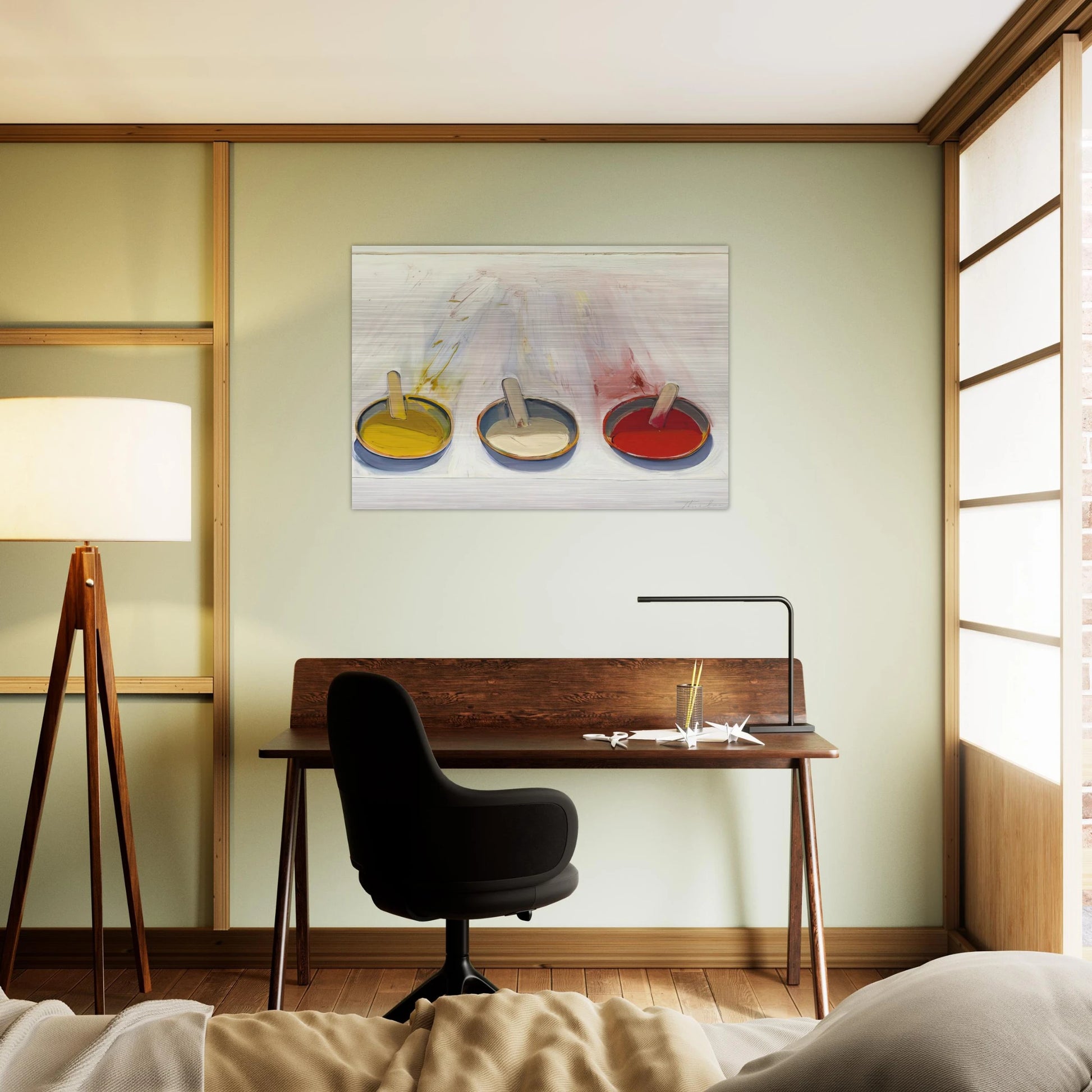 Dressing Wells - 1961 - Wayne Thiebaud Brushed Aluminum Print - 70x100 cm / 28x40 inches | Wayne Thiebaud Aluminum Print | Wayne Thiebaud Prints