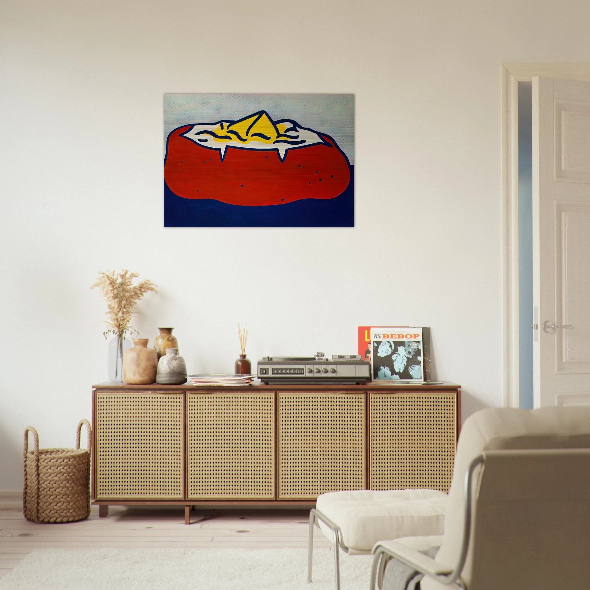 BAKED POTATO 1962 - Roy Lichtenstein Brushed Aluminum Print - 70x100 cm / 28x40 inches | Roy Lichtenstein Aluminum Print | Roy Lichtenstein Prints