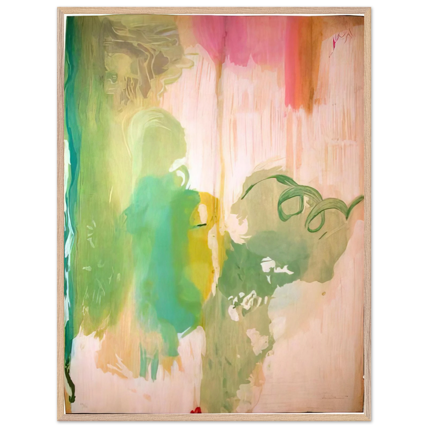 Helen Frankenthaler - Snow Pines - 2004 Wall art - 13x18 cm / 5x7 inches - Premium Wooden Framed Poster With Fine Art Paper-canvas - White frame
