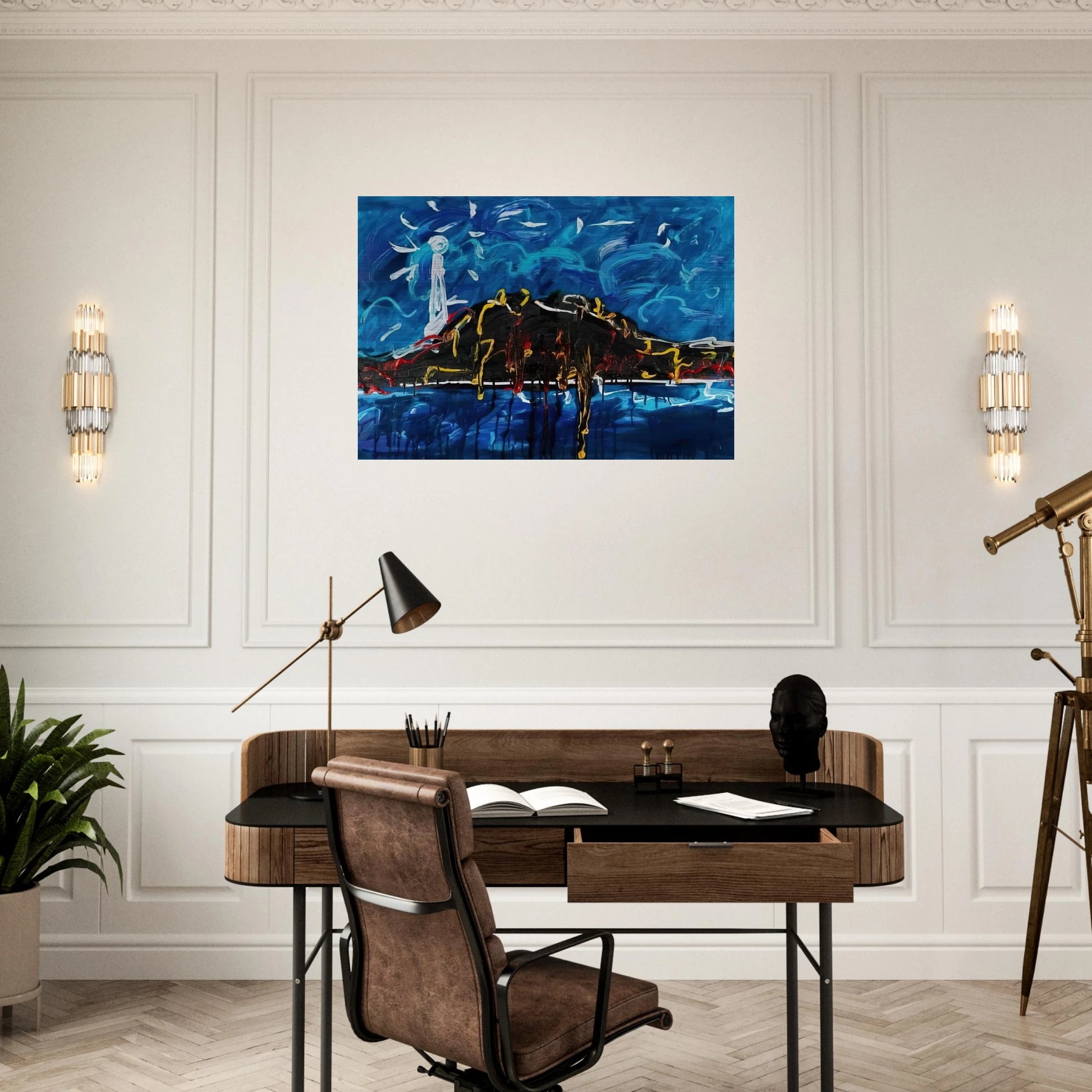 Il Vulcano - Art Informel - Mario Schifano Brushed Aluminum Print - 70x100 cm / 28x40 inches | Mario Schifano Aluminum Print | Mario Schifano Prints