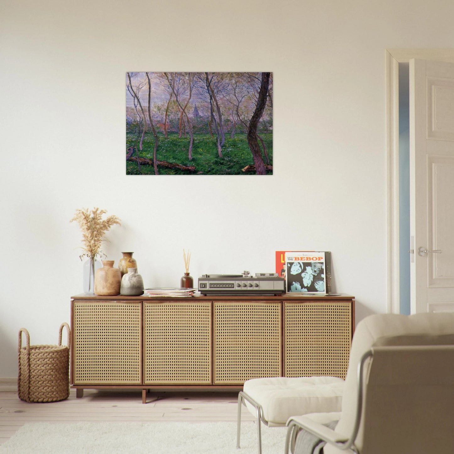 Bennecourt - claude monet Brushed Aluminum Print - 70x100 cm / 28x40 inches | claude monet Aluminum Print | claude monet Prints
