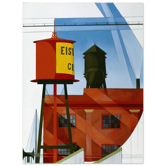 Charles Demuth - Buildings Abstraction, Lancaster - 1931  75x100 cm / 30x40inches Fine Art Poster