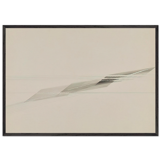 Untitled - Minimalism N6 - Nasreen Mohamedi 70x100 cm / 28x40 inches Framed Art Print – Black Wooden Frame