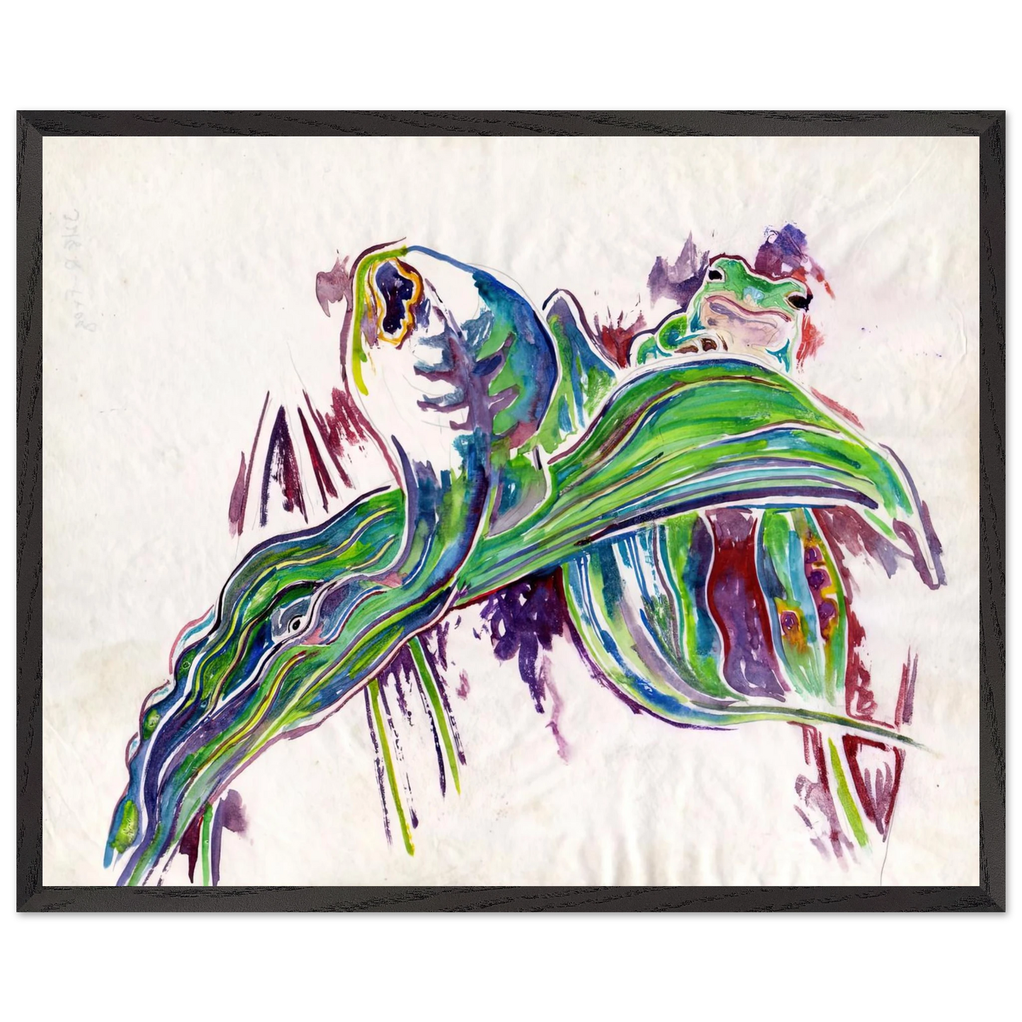Walter Inglis Anderson - Walter Anderson Wall art - 27x35 cm / 11x14 inches - Premium Wooden Framed Poster With Fine Art Paper-canvas - Wood frame