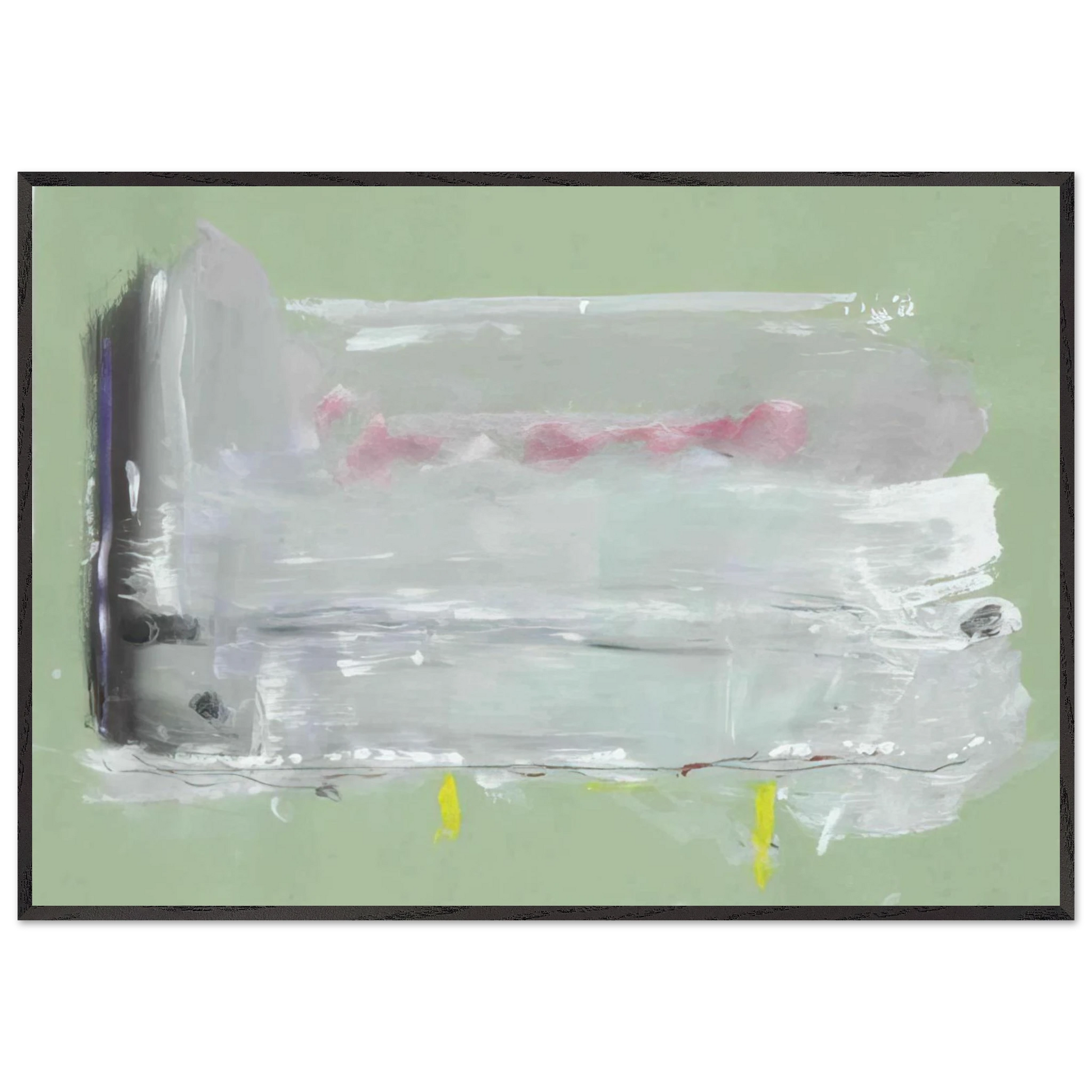 Helen Frankenthaler - Untitled - 1984 Wall art - 21x29.7 cm / 8x12" - Premium Wooden Framed Poster With Fine Art Paper-canvas - Wood frame