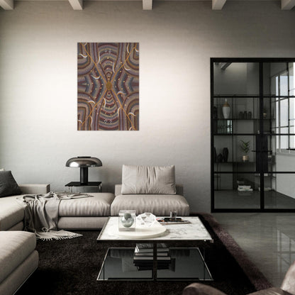 Untitled - 1987 - Clifford Possum Tjapaltjarri Brushed Aluminum Print - 70x100 cm / 28x40 inches | Clifford Possum Tjapaltjarri Aluminum Print | Clifford Possum Tjapaltjarri Prints
