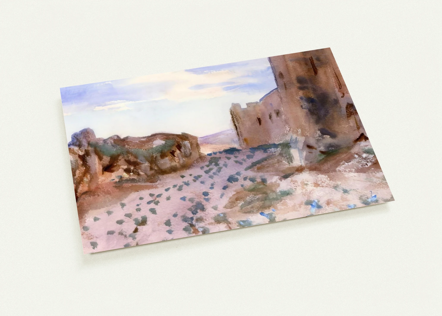Fortress, Roads and Rocks By John Singer Sargent Pack of 10 Post Cards | John Singer Sargent Post Cards | A6 (10.5 x 14.8 cm) - 4.1 x 5.8 inches