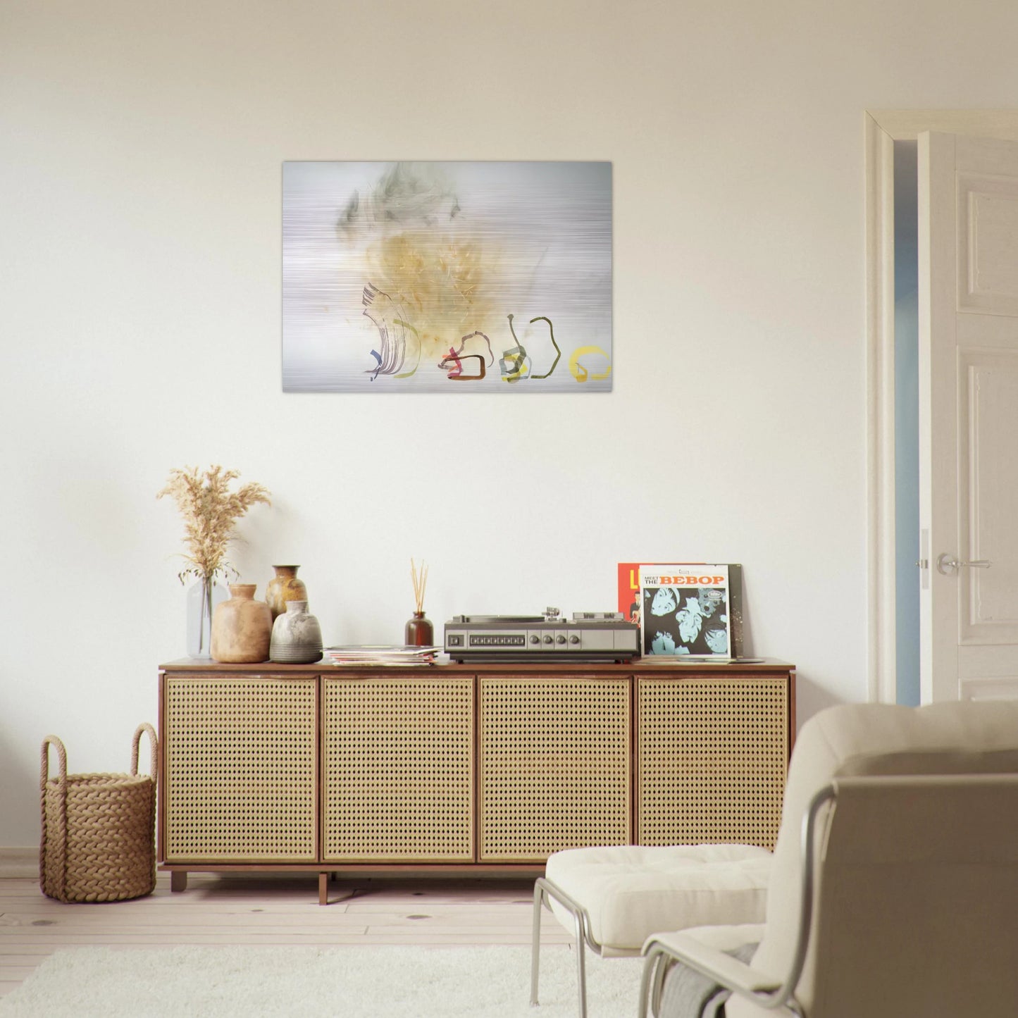 River Rocks and Smoke, #1, 41190 - 1990 - John Cage Brushed Aluminum Print - 70x100 cm / 28x40 inches | John Cage Aluminum Print | John Cage Prints