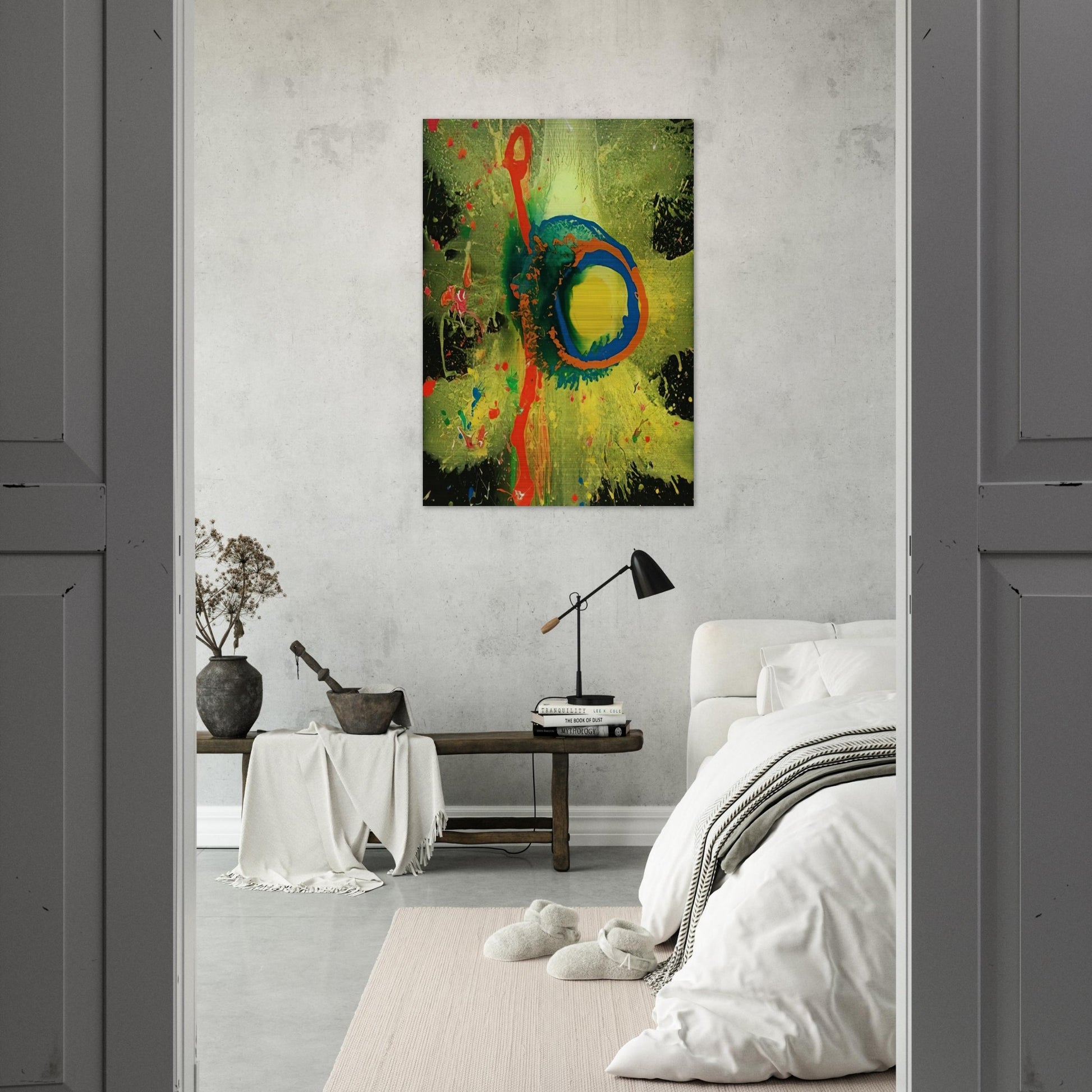 Survivor Man 17.08.08 - 2008 - John Hoyland Brushed Aluminum Print - 70x100 cm / 28x40 inches | John Hoyland Aluminum Print | John Hoyland Prints