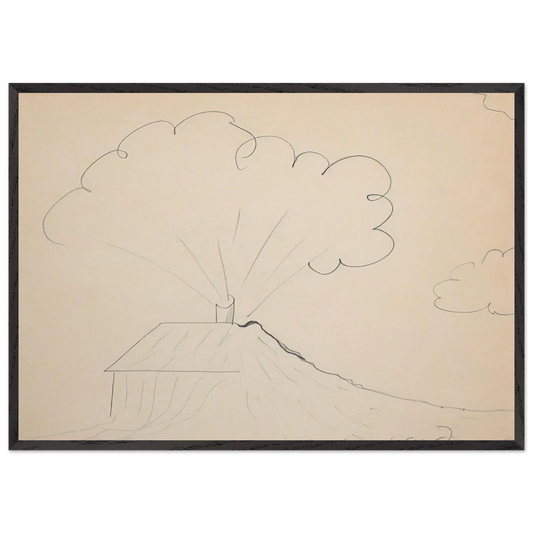 Chateau Vesuv - 1967 - Dieter Roth 70x100 cm / 28x40 inches Framed Art Print – Black Wooden Frame