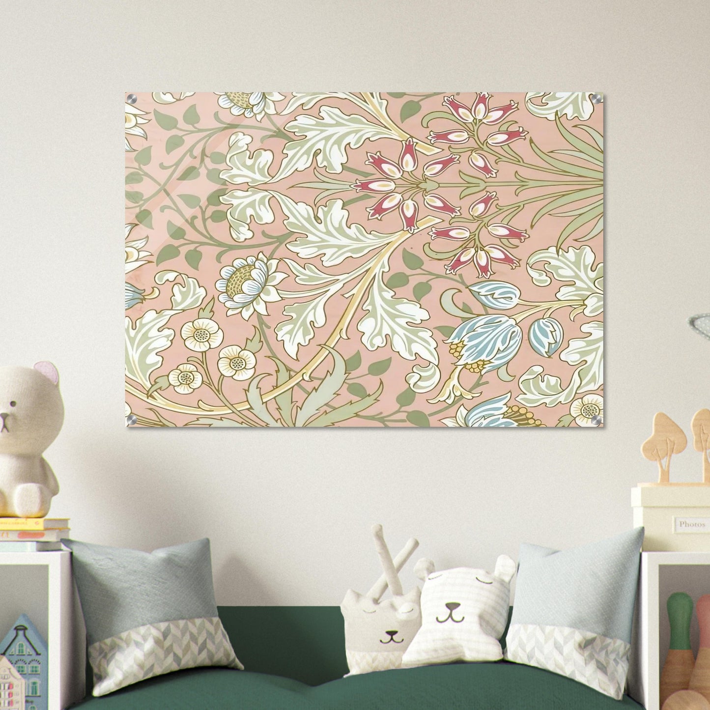 WALLPAPER HYACINTH PATTERN 480 1917 - William Morris Acrylic Print - 70x100 cm / 28x40″ inches