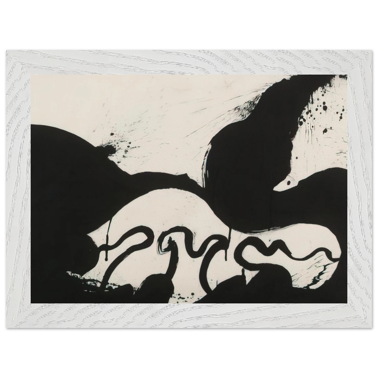 Helen Frankenthaler - Untitled - 1973 Wall art - 21x29.7 cm / 8x12" - Premium Wooden Framed Poster With Fine Art Paper-canvas - Wood frame