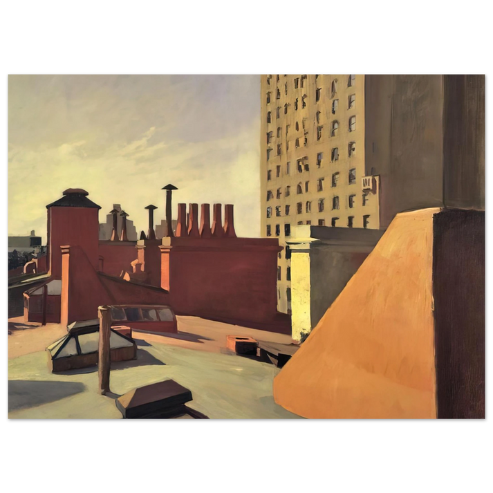 Edward Hopper - City Roofs Fine Art Poster