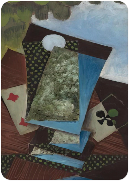 ACE OF CLUBS AND FOUR OF DIAMONDS By Juan Gris Pack of 10 Post Cards | Juan Gris Post Cards | A6 (10.5 x 14.8 cm) - 4.1 x 5.8 inches