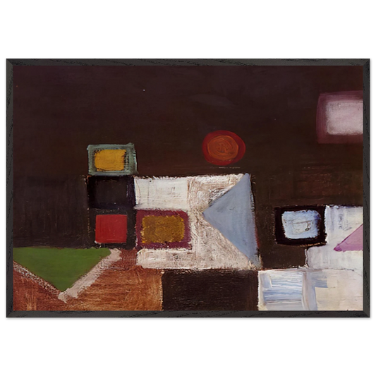UNTITLED 1948 - Victor Pasmore 70x100 cm / 28x40 inches Framed Art Print – Black Wooden Frame