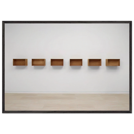 Untitled - 1975 N1 - Donald Judd 70x100 cm / 28x40 inches Framed Art Print – Black Wooden Frame