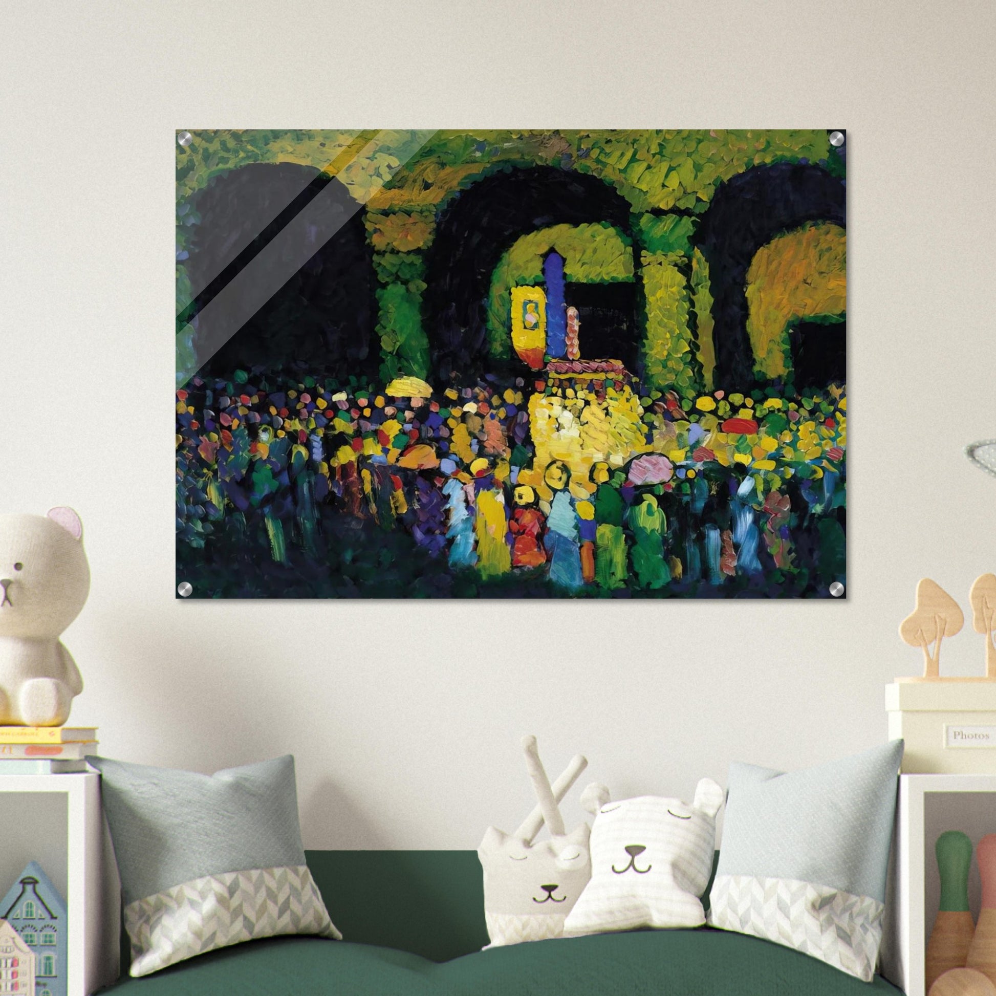 THE LUDWIGSKIRCHE IN MUNICH 1908 - Wassily Kandinsky Acrylic Print - 70x100 cm / 28x40″ inches | Wassily Kandinsky Wall Art | Wassily Kandinsky Prints