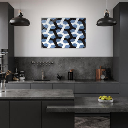 INTERLACED HEXAGON - MC Escher Acrylic Print - 70x100 cm / 28x40″ inches | MC Escher Wall Art | MC Escher Prints