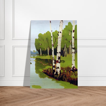 Birches - Arkhyp Kuindzhi Brushed Aluminum Print - 70x100 cm / 28x40 inches | Arkhyp Kuindzhi Aluminum Print | Arkhyp Kuindzhi Prints