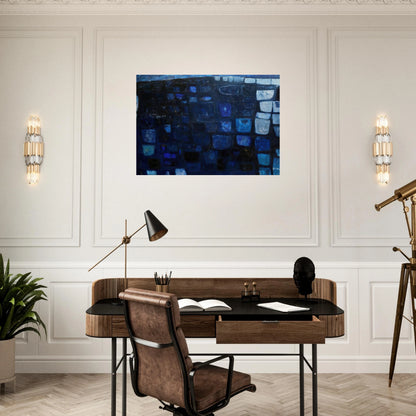 Blue Abstract - 1959 - William Scott Brushed Aluminum Print - 70x100 cm / 28x40 inches | William Scott Aluminum Print | William Scott Prints