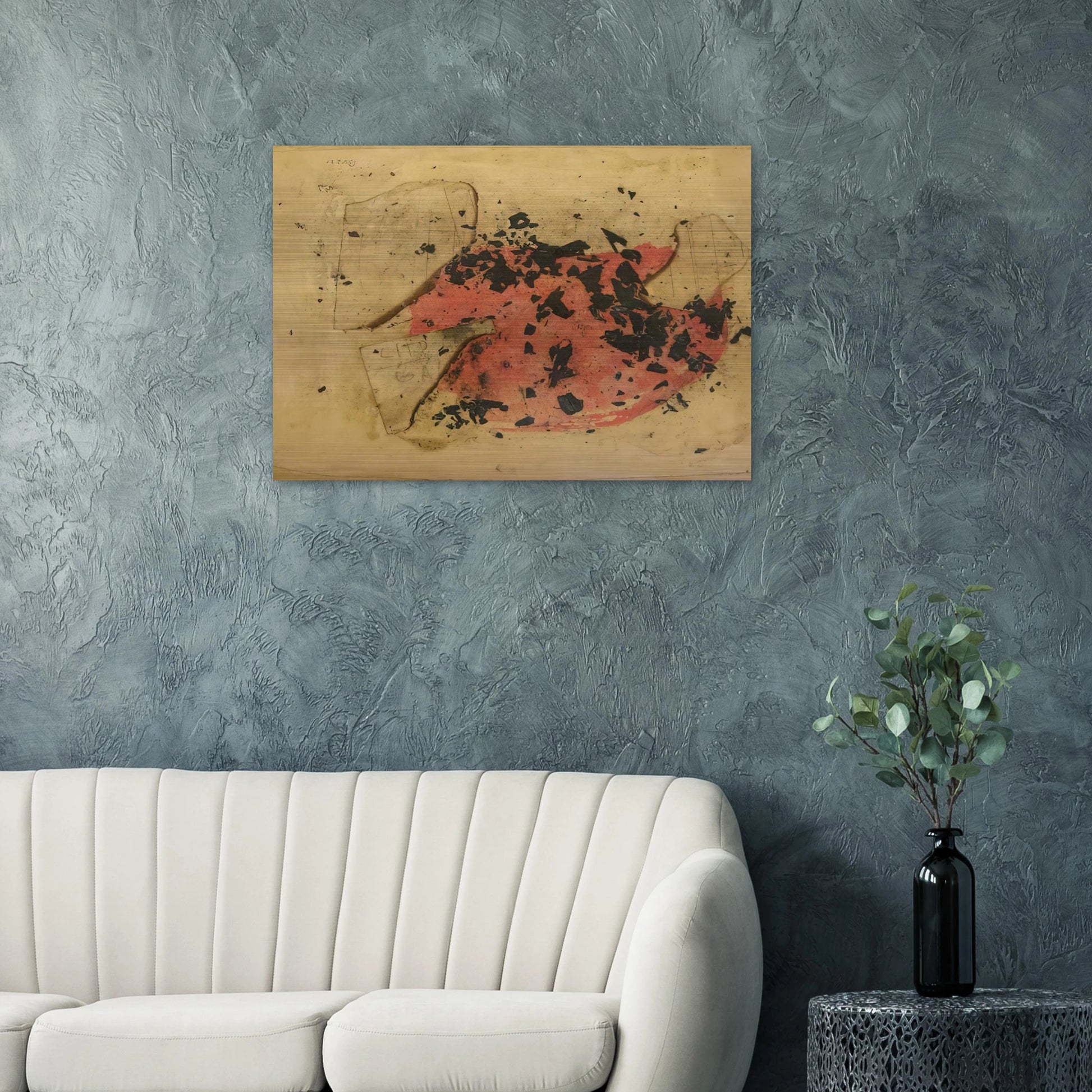 Combustione - 1957 - Alberto Burri Brushed Aluminum Print - 70x100 cm / 28x40 inches | Alberto Burri Aluminum Print | Alberto Burri Prints